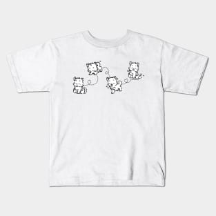 Maple the Pup (Plain White) Kids T-Shirt